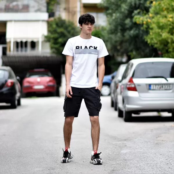 T-SHIRT ΛΟΓΟΤΥΠΟ BLACK MOHICANS  MCNS10.ΛΕΥΚΟ