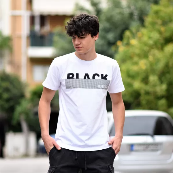 T-SHIRT ΛΟΓΟΤΥΠΟ BLACK MOHICANS  MCNS10.ΛΕΥΚΟ