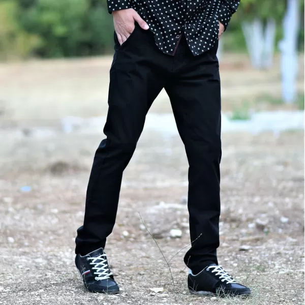 ΑΝΔΡΙΚΟ ΠΑΝΤΕΛΟΝΙ CHINOS MOHICANS NFS803-1 ΜΑΥΡΟ