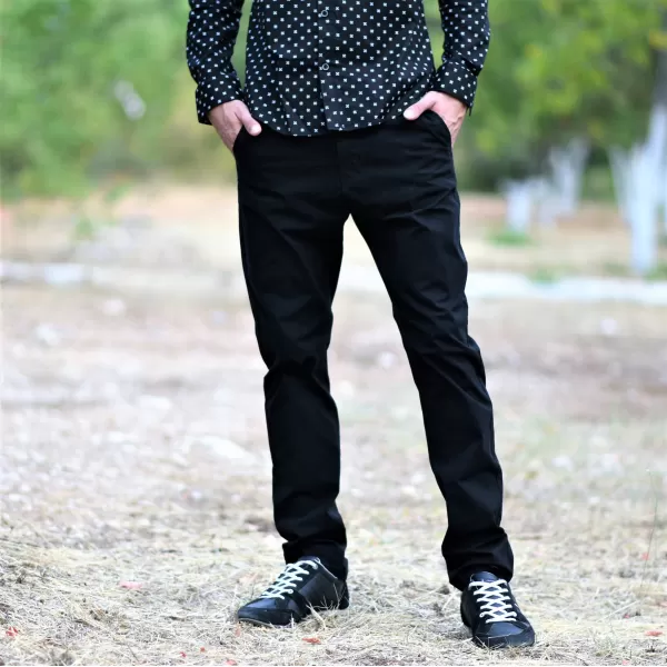ΑΝΔΡΙΚΟ ΠΑΝΤΕΛΟΝΙ CHINOS MOHICANS NFS803-1 ΜΑΥΡΟ
