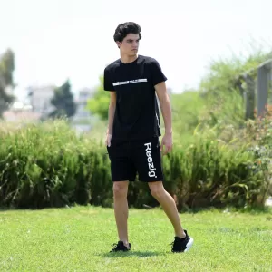 ΑΝΔΡΙΚΗ ΜΠΛΟΥΖΑ T-SHIRT ΛΑΙΜΟΣ ΣΤΑΜΠΑ MOHICANS REZ23.ΜΑΥΡΟ