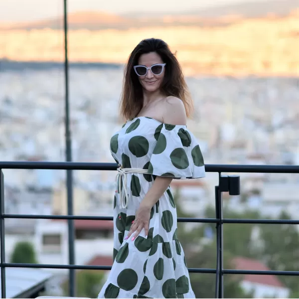 ΓΥΝΑΙΚΕΙΟ ΦΟΡΕΜΑ ΜΑΚΡΥ ΕΞΩ ΩΜΟ BOHO MOHICANS T2201 ΛΕΥΚΟ