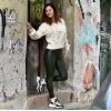 ΓΥΝΑΙΚΕΙΟ ΠΛΕΚΤΟ ΛΑΙΜΟ V ΜΑΚΡΥ ΜΑΝΙΚΙ MOHICANS X5830.BEIGE