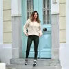ΓΥΝΑΙΚΕΙΟ ΠΛΕΚΤΟ ΛΑΙΜΟ V ΜΑΚΡΥ ΜΑΝΙΚΙ MOHICANS X5830.BEIGE