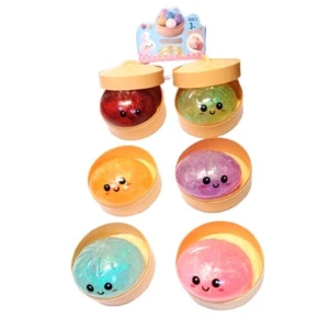 Taba World Glitter Dumpling Squishy Πολύχρωμο (Διάφορα Σχέδια) 1τμχ proj01