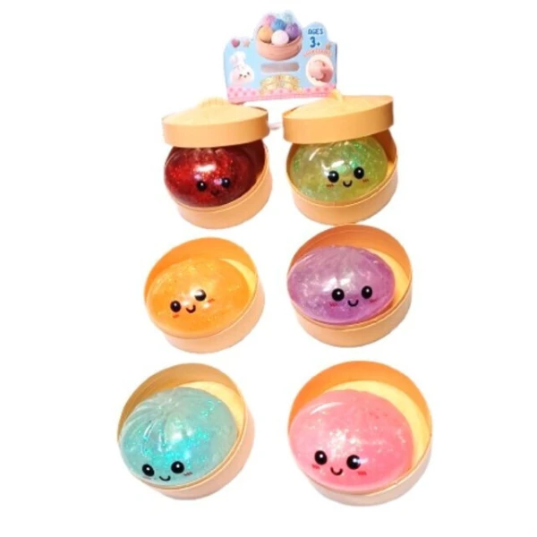 Taba World Glitter Dumpling Squishy Πολύχρωμο (Διάφορα Σχέδια) 1τμχ proj01