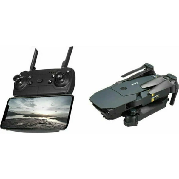 Andowl Micro Foldable Set Drone με διπλή Κάμερα 1080p και Χειριστήριο, Συμβατό με Smartphone 998Pro Μαύρο