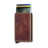 Mohicans Miniwallet Original Δερμάτινο Ανδρικό Πορτοφόλι Καρτών με RFID και Μηχανισμό Slide CCC-32 Καφέ