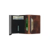 Mohicans Miniwallet Original Δερμάτινο Ανδρικό Πορτοφόλι Καρτών με RFID και Μηχανισμό Slide CCC-32 Καφέ