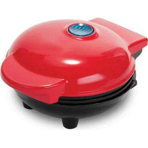 Mini Waffle Maker Βαφλιέρα σε Στρογγυλό Σχήμα 350W SE-33 ΚΟΚΚΙΝΟ