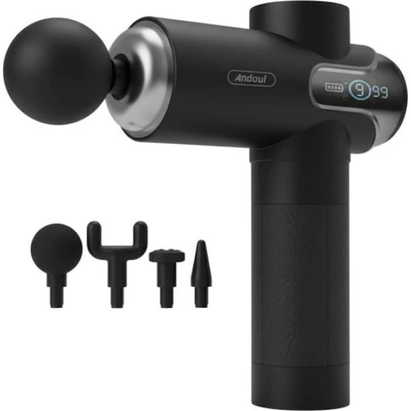 Andowl Πιστόλι Μασάζ για το Κεφάλι, την Πλάτη, τα Πόδια & το Σώμα με Δόνηση Q-JM870 Μαύρο
