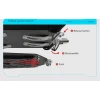 MotoCentric Aluminium Μοτοσυκλέτας Αλουμινίου Top Case 45lt MC-45-001-BK-GN Black