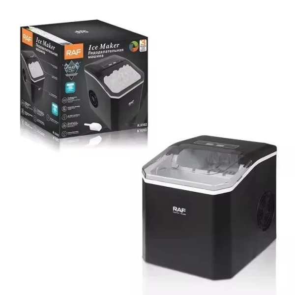 Παγομηχανή 150W ημερήσιας παραγωγής 12 κιλών RAF R.0302 Μαύρο