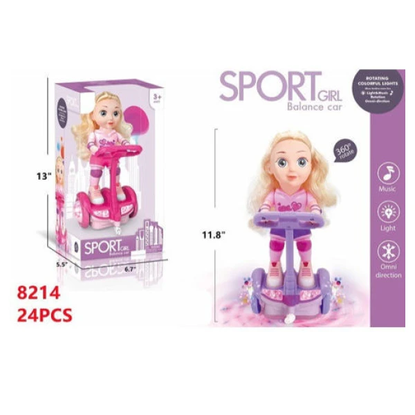Παιχνίδι Κούκλα Skater με Ήχο & Φώτα 9509C ροζ