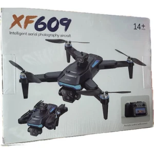 GK Drone with camera, dual controller & display – 2.4GHz XF609 Μαύρο
