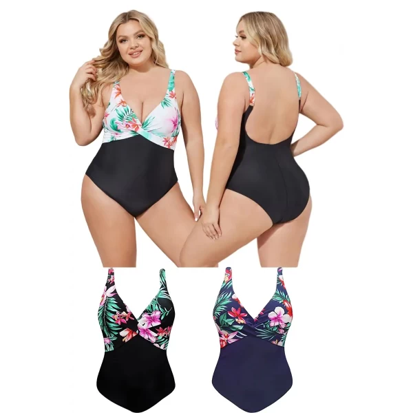 ΜΑΓΙΟ ΟΛΟΣΩΜΟ PLUS SIZE MOHICANS LS-2221 ΜΠΛΕ