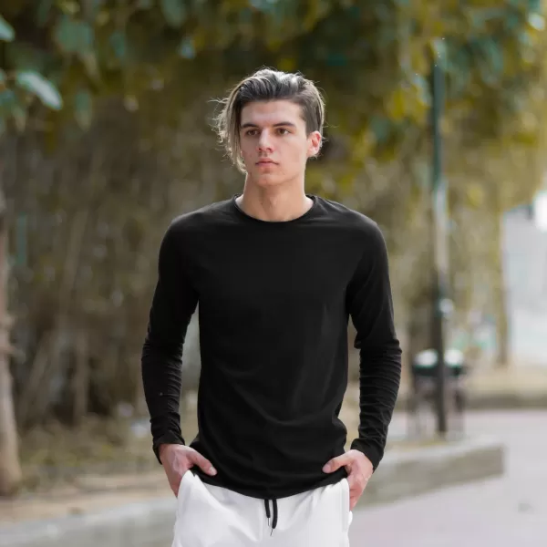 ΑΝΔΡΙΚΗ ΜΠΛΟΥΖΑ T-SHIRT ΜΑΚΡΥ ΜΑΝΙΚΙ MOHICANS 303 ΜΑΥΡΟ