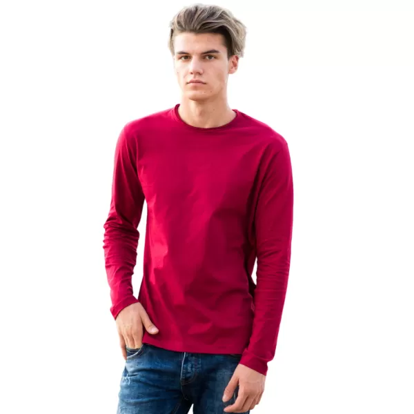 ΑΝΔΡΙΚΗ ΜΠΛΟΥΖΑ T-SHIRT ΜΑΚΡΥΜΑΝΙΚΙ MOHICANS 303 BORDO 
