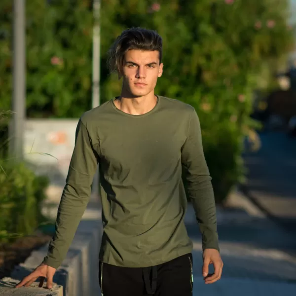 ΑΝΔΡΙΚΗ ΜΠΛΟΥΖΑ T-SHIRT ΜΑΚΡΥ ΜΑΝΙΚΙ MOHICANS 303 ΧΑΚΙ