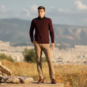 ΑΝΔΡΙΚΟ ΠΛΕΚΤΟ ΛΑΙΜΟΣ COTTON MOHICANS 351 ΜΠΟΡΝΤΟ 