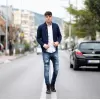 ΑΝΔΡΙΚΗ ΖΑΚΕΤΑ ΠΛΕΚΤΗ ΚΟΥΜΠΙ ΜΠΑΜΠΑΚΙ MOHICANS 355 ΜΠΛΕ 