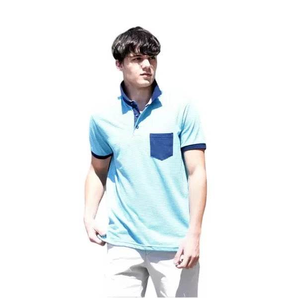 ΑΝΔΡΙΚΟ POLO SHIRT ΡΙΓΕΣ MOHICANS 440.LIGHT-BLUE 