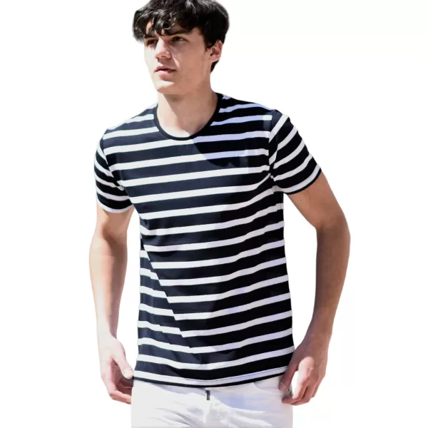 ΑΝΔΡΙΚΗ ΜΠΛΟΥΖΑ T-SHIRT ΛΑΙΜΟΣ ΜARINE MOHICANS 458.BLUE 