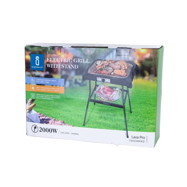Ηλεκτρική ψησταριά με βάση Aigostar 2000W/230V VDE/ LAVA PRO 4822 Μαύρο