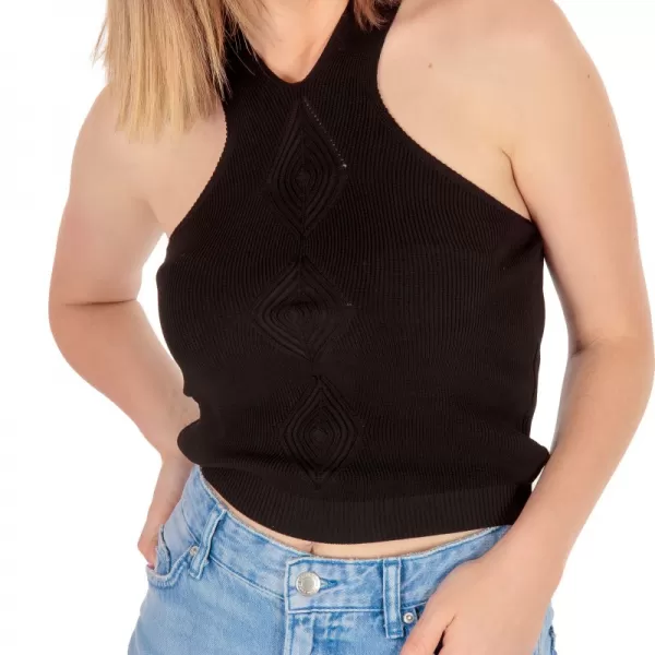 ΓΥΝΑΙΚΕΙΟ ΑΜΑΝΙΚΟ CROP TOP MOHICANS 8330 ΜΑΥΡΟ