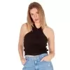 ΓΥΝΑΙΚΕΙΟ ΑΜΑΝΙΚΟ CROP TOP MOHICANS 8330 ΜΑΥΡΟ
