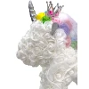Μονόκερος Unicorn από τεχνητά τριαντάφυλλα 30cm σε κουτί 98199 Λευκό
