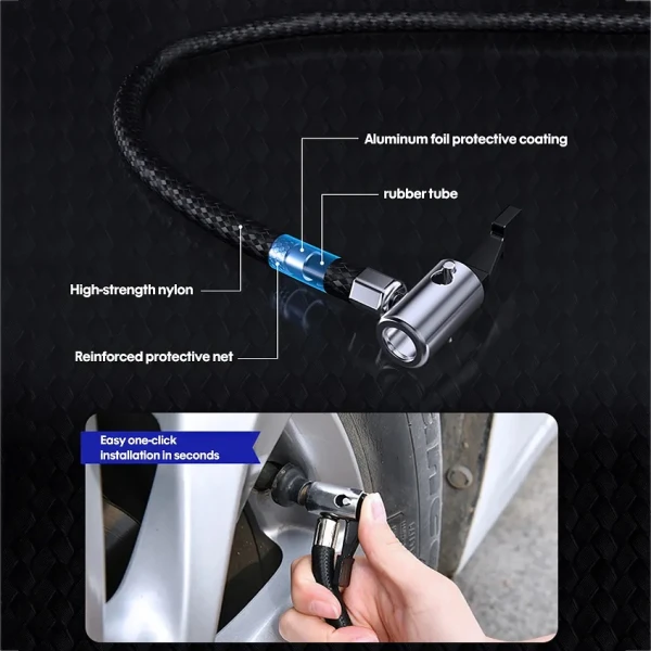 Τρόμπα Αυτοκινήτου 150PSI με Καλώδιο Αναπτήρα 12V C1808-2 Μαύρο