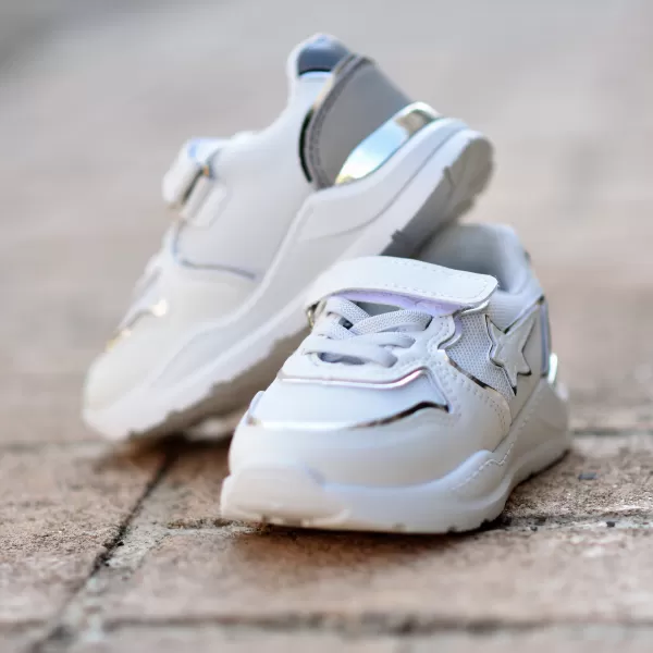 ΠΑΙΔΙΚΟ ΠΑΠΟΥΤΣΙ SNEAKERS ΓΙΑ ΚΟΡΙΤΣΙ MOHICANS CB-228 ΛΕΥΚΟ