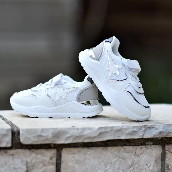 ΠΑΙΔΙΚΟ ΠΑΠΟΥΤΣΙ SNEAKERS ΓΙΑ ΚΟΡΙΤΣΙ MOHICANS CB-228 ΛΕΥΚΟ