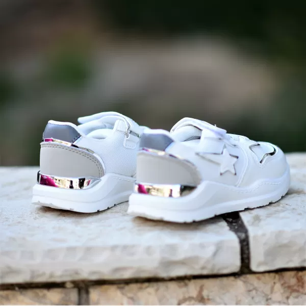 ΠΑΙΔΙΚΟ ΠΑΠΟΥΤΣΙ SNEAKERS ΓΙΑ ΚΟΡΙΤΣΙ MOHICANS CB-228 ΛΕΥΚΟ
