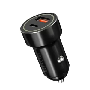 ΦΟΡΤΙΣΤΗΣ ΑΥΤΟΚΙΝΗΤΟΥ PD+QC3.0 20W USB/PD 2 ΘΥΡΕΣ CC-322.ΜΑΥΡΟ
