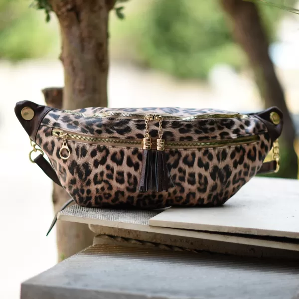 ΓΥΝΑΙΚΕΙΟ BUM BAG ΤΣΑΝΤΑΚΙ ΔΕΡΜΑΤΙΝΗ MOHICANS G159 ΛΕΟΠΑΡΔΑΛΗ 