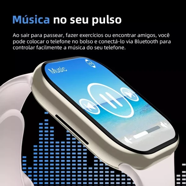 Howear HW 10 Pro 2 Smart Watch Οθόνη AMOLED 2,10 ιντσών Δώρο 3 λουράκια 1 αναπτήρα Μαύρο
