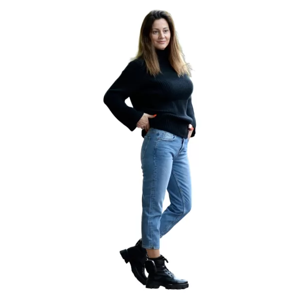 ΠΑΝΤΕΛΟΝΙ ΤΖΙΝ ΨΗΛΟΜΕΣΟ MOM FIT MOHICANS ITA1078 ΜΠΛΕ