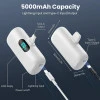 Μίνι φορητός φορτιστής Type-C 5000 mAh ταχείας φόρτισης 15 W PD με οθόνη LCD K53-TYPE-C Λευκό