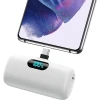 Μίνι φορητός φορτιστής Type-C 5000 mAh ταχείας φόρτισης 15 W PD με οθόνη LCD K53-TYPE-C Λευκό