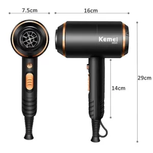 KEMEI IONIC ΕΠΑΓΓΕΛΑΤΙΚΟ ΠΙΣΤΟΛΑΚΙ ΜΑΛΛΙΩΝ ΜΕ ΦΥΣΟΥΝΑ 3 ΣΕ 1 KM-8896 ΜΑΥΡΟ