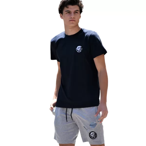 ΑΝΔΡΙΚΗ ΜΠΛΟΥΖΑ T-SHIRT ΛΑΙΜΟΣ ΛΟΓΟΤΥΠΟ MOHICANS MCNS07.ΜΠΛΕ