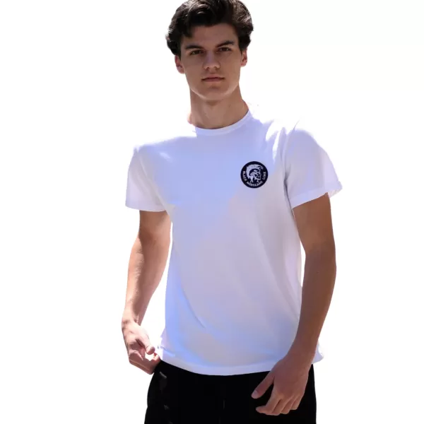ΑΝΔΡΙΚΗ ΜΠΛΟΥΖΑ T-SHIRT ΛΑΙΜΟΣ ΛΟΓΟΤΥΠΟ MOHICANS MCNS07.ΛΕΥΚΟ