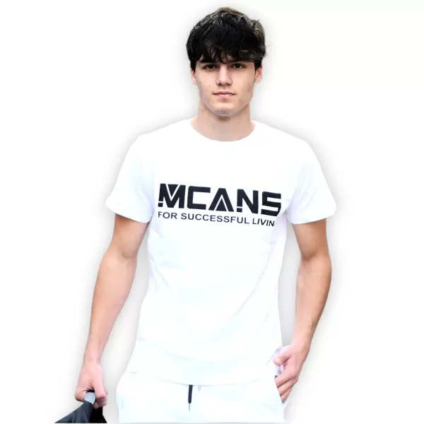 ΑΝΔΡΙΚΗ ΜΠΛΟΥΖΑ T-SHIRT ΛΑΙΜΟΣ ΛΟΓΟΤΥΠΟ MOHICANS MCNS08.ΛΕΥΚΟ