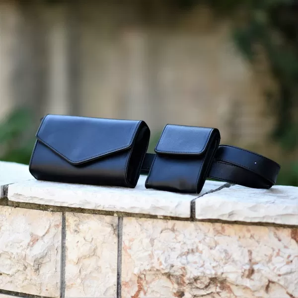 ΓΥΝΑΙΚΕΙΟ BUM BAG ΤΣΑΝΤΑΚΙ ΔΕΡΜΑΤΙΝΗ MOHICANS PH2062 ΜΑΥΡΟ