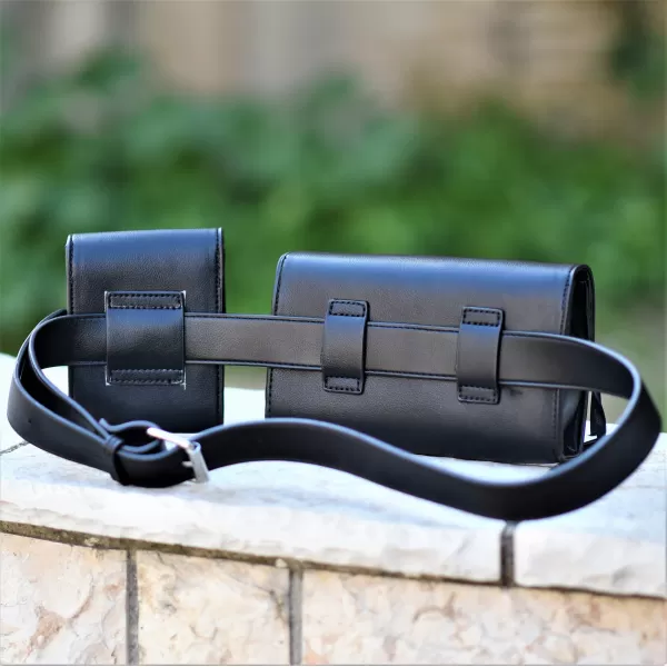 ΓΥΝΑΙΚΕΙΟ BUM BAG ΤΣΑΝΤΑΚΙ ΔΕΡΜΑΤΙΝΗ MOHICANS PH2062 ΜΑΥΡΟ