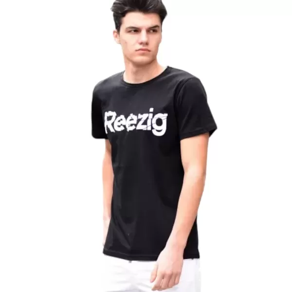 ΑΝΔΡΙΚΗ ΜΠΛΟΥΖΑ T-SHIRT ΛΑΙΜΟΣ ΣΤΑΜΠΑ MOHICANS R20.BLACK 