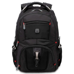 SUISSEWIN ΑΝΔΡΙΚΟ ΣΑΚΙΔΙΟ ΠΛΑΤΗΣ ΑΔΙΑΒΡΟΧΟ AIRFLOW MOHICANS SN9932.ΜΑΥΡΟ