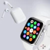SMARTWATCH + BLUETOOTH HANDSFREE ΔΩΡΟ + 2 ΛΟΥΡΑΚΙΑ T55 PRO MAX ΛΕΥΚΟ